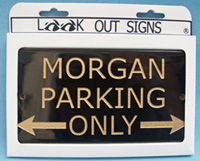 Morgan parking only sign