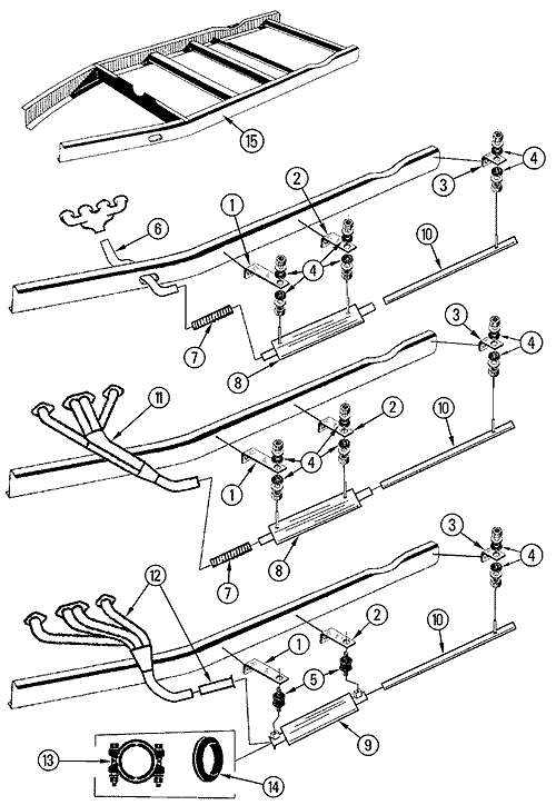 chassis exhaust parts