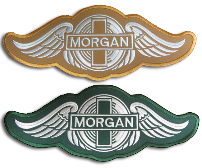 photo of gold and green Morgan wing patches