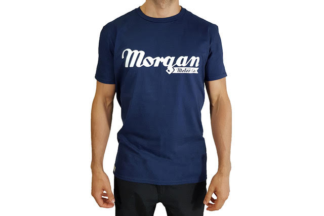 Dark blue Morgan script T-shirt