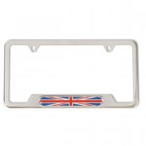 UK Union Jack Polished License Plate Frame